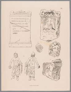 Verschillende Romeinse beelden en bouwfragmenten, pl. XIX