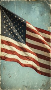 Vertical Grunge Flag