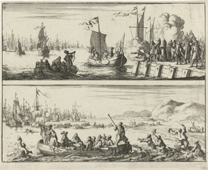 Vertrek naar en aankomst van prins Willem III in Engeland, 1688