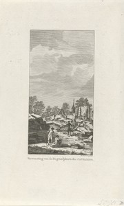 Verwoeste begraafplaats van familie Van der Capellen, 1788