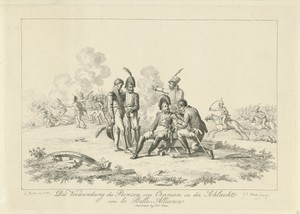 Verwonding van de prins van Oranje tijdens de Slag bij Waterloo