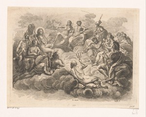Verzameling der goden op de Olympus