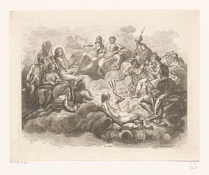 Verzameling der goden op de Olympus