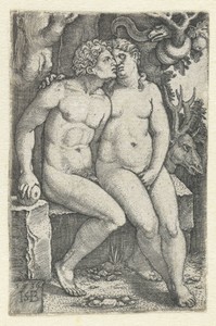 Verzoeking van Adam en Eva in het paradijs