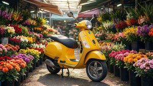 Vespa in Flower Market