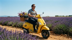 Vespa in Lavender Fields