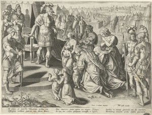 Veturia aan de voeten van Coriolanus