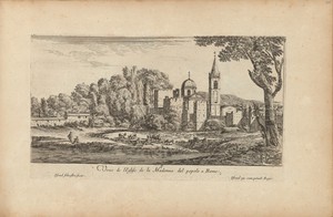 Veue de l'Eglise de la Madonna del popolo à Rome