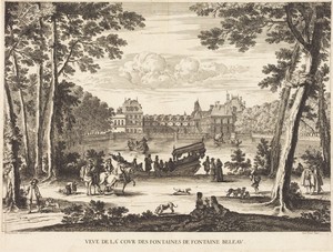 Veue de la cour des Fontaines de Fontaine Beleau