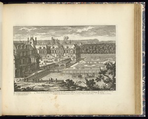 Veuë de la Cour des Fontaines de Fontaine-bleau à main gauche de l’Estang
