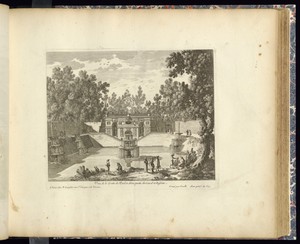 Veüe de la Grotte de Rüel et d’une partie du Canal et Bassins