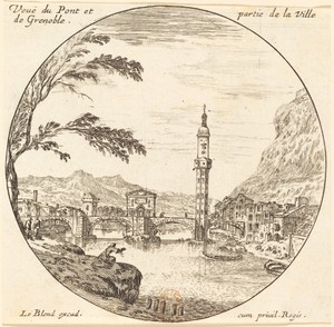 Veue de Pont et partie de la Ville de Grenoble