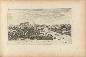 Veue du Campo Vacine et Colisée a Rome