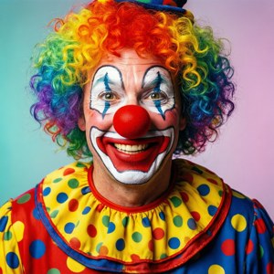 Vibrant Clown Portrait