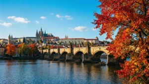 Vibrant Fall at Charles Bridge