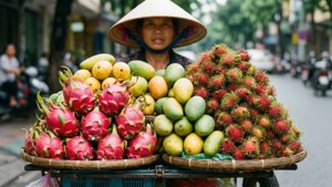 Vibrant Fruit Market on Wheels