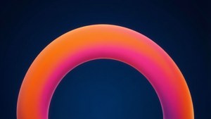 Vibrant Gradient Half Circle