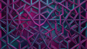 Vibrant Hexagonal Jali
