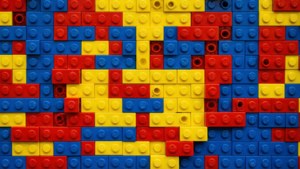 Vibrant Lego Brick Pattern