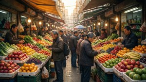 Vibrant Market Scene