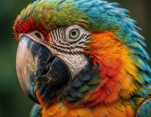 Vibrant Parrot Close-Up