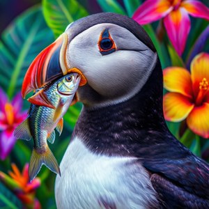 Vibrant Puffin Tropical