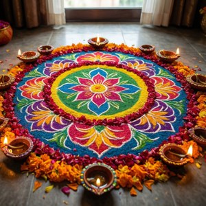 Vibrant Rangoli Art