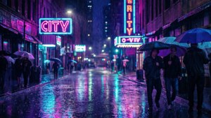 Vice City Rain Neon