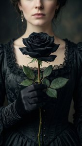 Victorian Glove Holding Rose