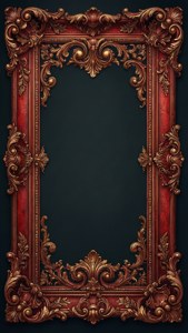 Victorian Ornate Red Border