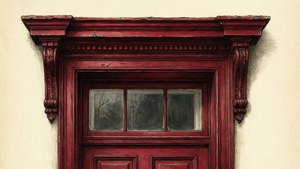 Victorian Red Door Frame