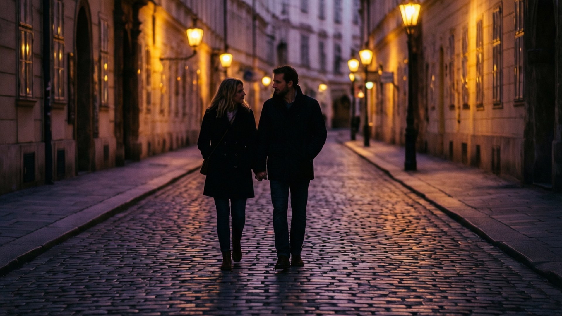 Vienna Twilight Stroll by Wallpapers.art Studio