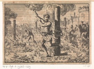 Vier brandstichters te Praag levend verbrand, ca, 1583