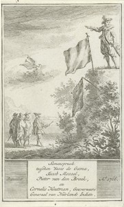 Vier historische figuren in gesprek