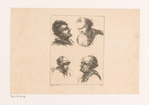 Vier mannenkoppen