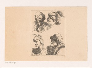 Vier mannenkoppen