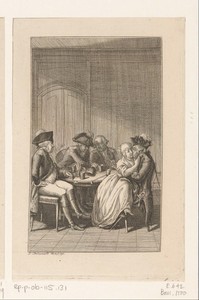 Vier officieren in de herberg