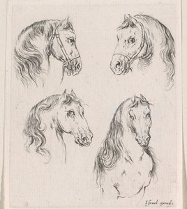 Vier paardenhoofden