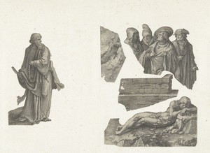 Vier staande mannen