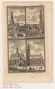 Vier verschillende kerken te Amsterdam