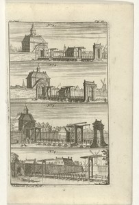 Vier verschillende poorten te Amsterdam