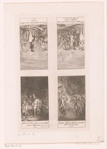 Vier voorstellingen uit de anekdoten van Friedrich II