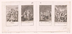Vier voorstellingen uit de geschiedenis van de Bartholomeusnacht