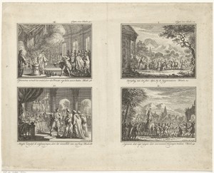 Vier voorstellingen uit de klassieke geschiedenis