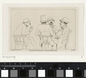 Vier zittende mannen in gesprek