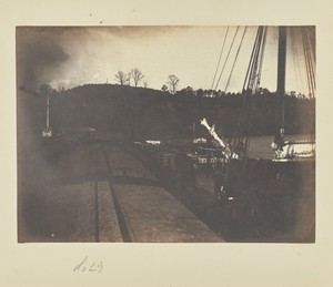 [View from the top of a train car at Burnside Wharf]
