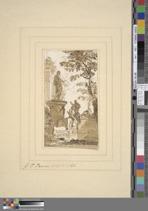 View in a Classical Ruin, with a Statue on a Plinth