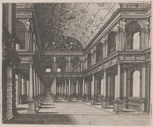 View into a Hall with Tuscan Columns