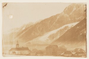 [View of a Town and Mountains]