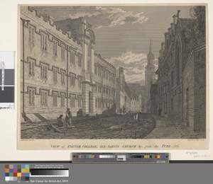 View of Exeter College, All Saints Church, &c. from the Turl